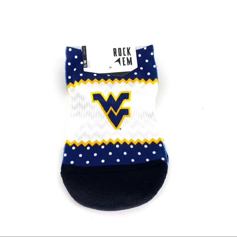 Women's Rock Em Socks West Virginia Chevron Dots